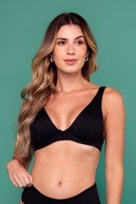 Top Biquini Cortinão Com Aro Preto