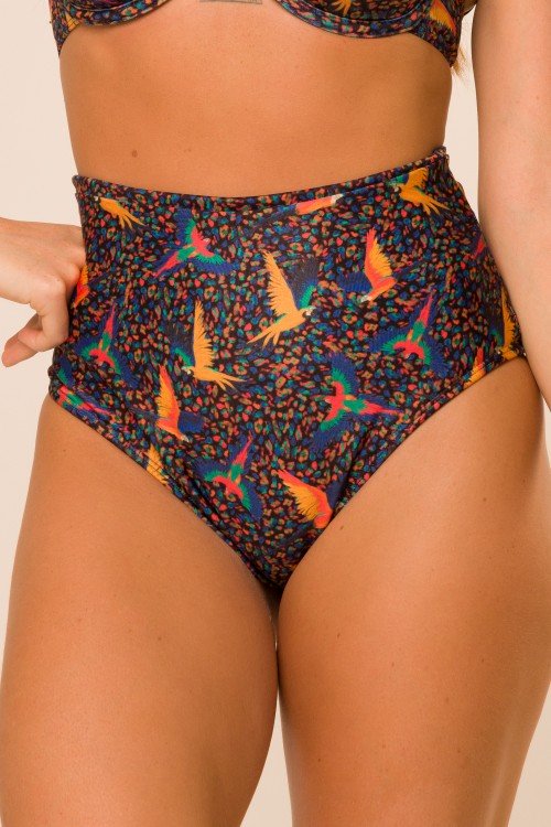 Calcinha Biquini Hot Pant Estampa Araras E313