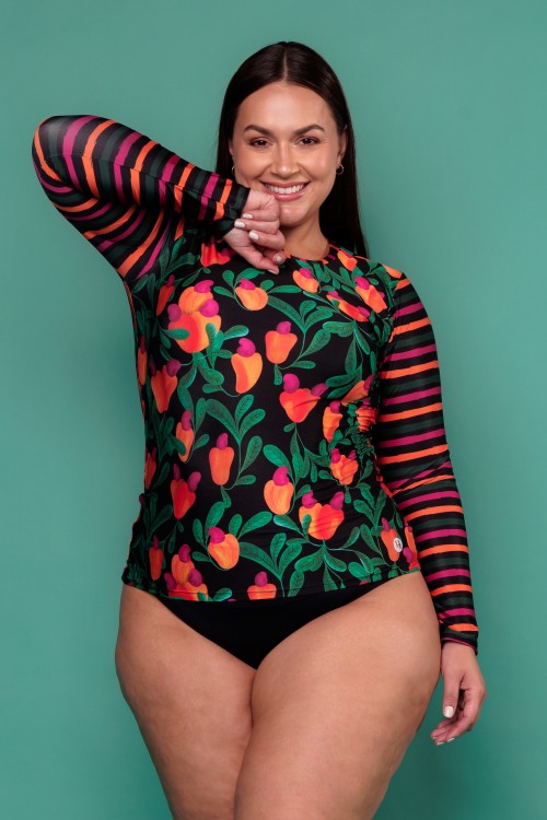 Blusa com Proteção UV50+ Estampa Cajueiro