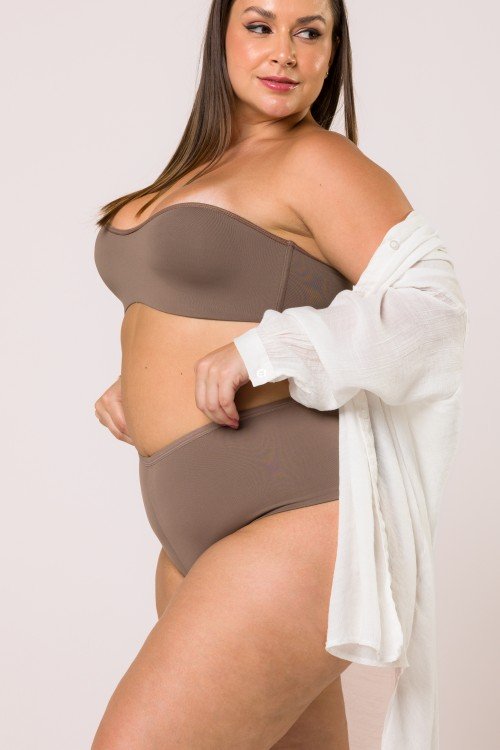 Sutiã Tomara Que Caia Faixa Castanho