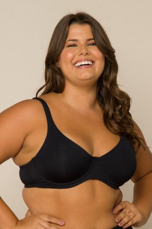 Sutiã Reforçado Duplo com Aro Microfibra Preto