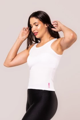Imagem do Produto Camiseta Canelada Branca
