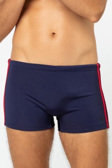 Sunga Boxer Listras Laterais Azul Marinho
