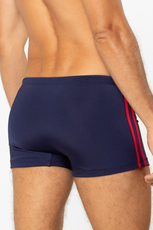 Sunga Boxer Listras Laterais Azul Marinho