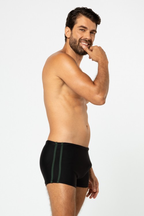 Sunga Boxer Listras Laterais Preto