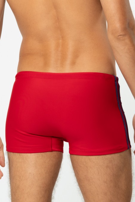 Sunga Boxer Listras Laterais Vermelho