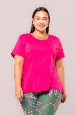 Blusa Detalhe nas Costas Viscose Rosa Pink
