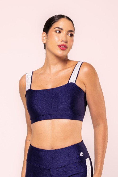 Top Fitness com Brilho Az.Marinho