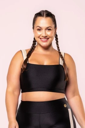 Top Fitness com Brilho Preto