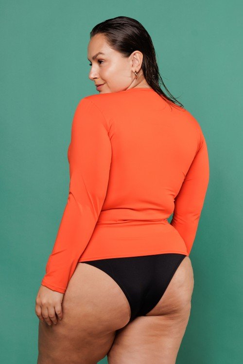 Camisa UV50+ Feminina Com Proteção Solar  Laranja