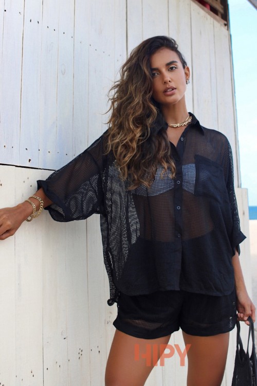 Conjunto Saída de Praia Preto