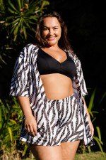 Conjunto Short e Kimono Estampa PB