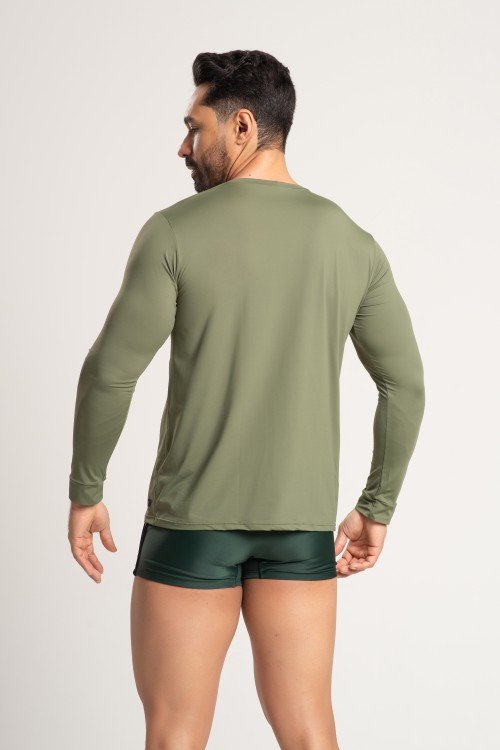 Blusa com Proteção UV50+ Verde Masculina