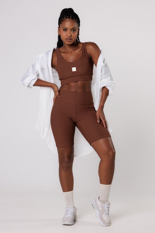 Bermuda Básica Comfy Marrom