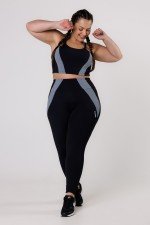 Calça Legging Recorte Diagonal