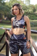 Top Fitness Zero Transparência Preta