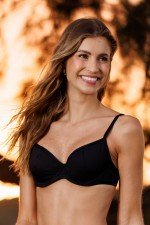 Top Biquini Meia Taça Preto