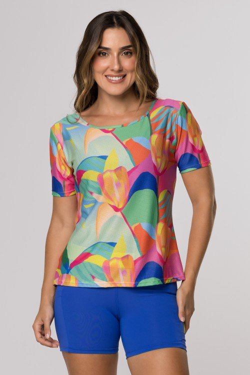 Blusa Dry Fit Estampa Solar