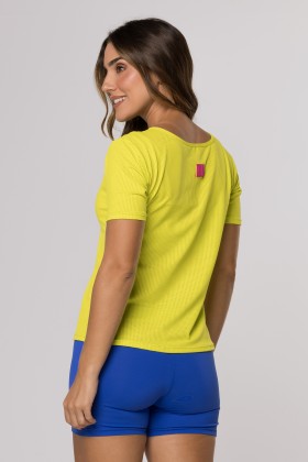 Blusa Manga Curta Dry Fit Verde Lima