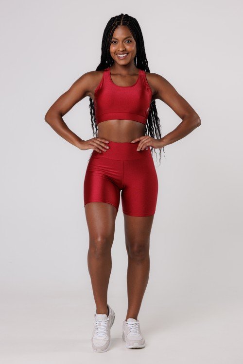 Bermuda Fitness Básica Cereja