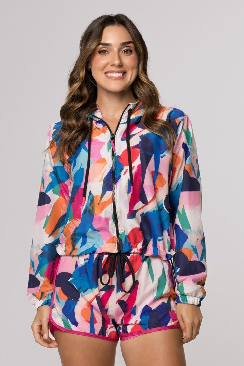 Casaco Corta Vento Estampa Brisa