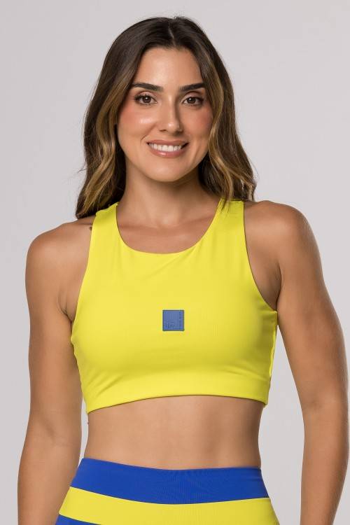Top Fitness Nadador Dupla Face Azul/Verde Lima - Hipy