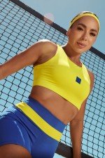 Top Fitness Nadador Dupla Face Azul/Verde Lima