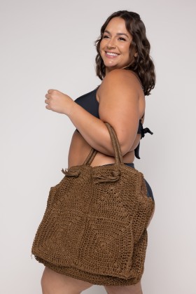 Bolsa Trançada Marrom