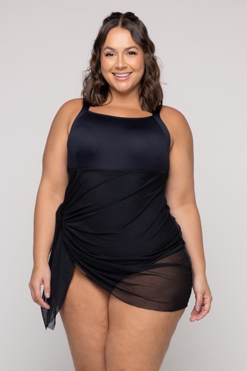 Maiô Vestido 2 em 1 Preto