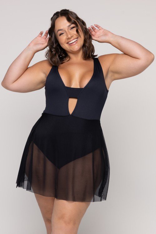 Maiô Sainha 2 em 1 Preto