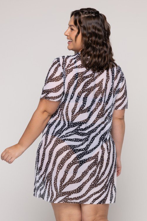 Vestido de Tule Estampa PB
