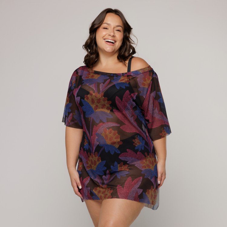 Saída de Praia Canoa Estampa Pontilhismo