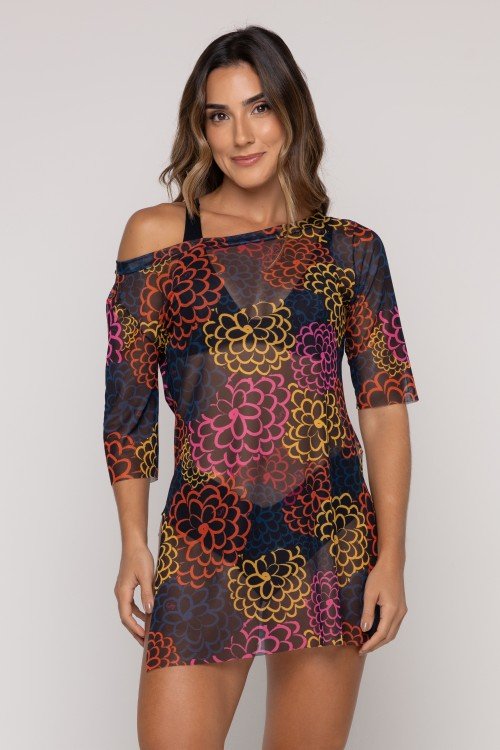 Saída de Praia Canoa Estampa Jardim Noturno