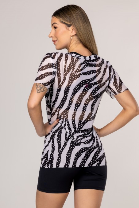 Blusa de Tule Estampa PB