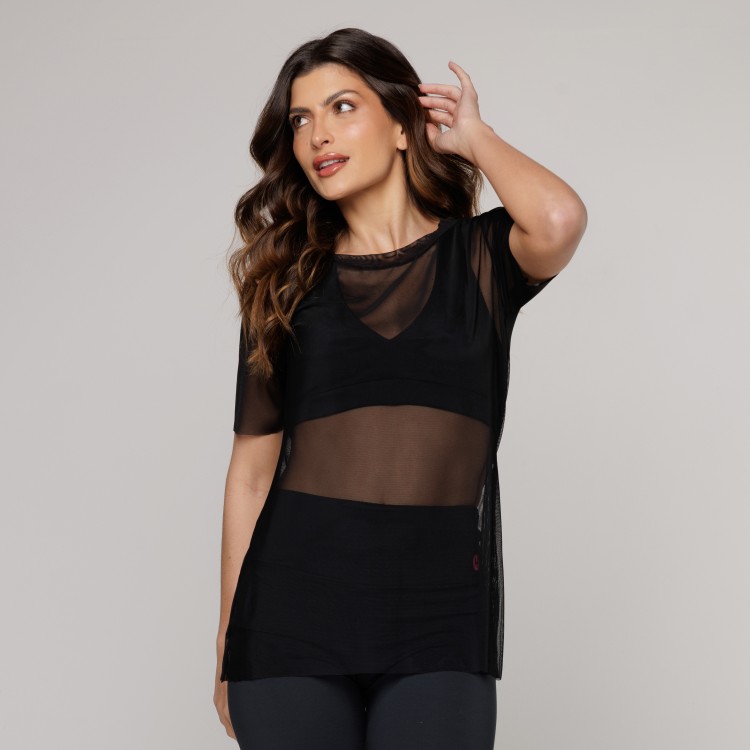 Blusa de Tule Preta