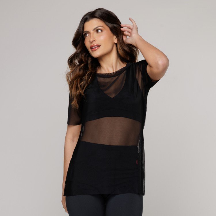 Blusa de Tule Preta