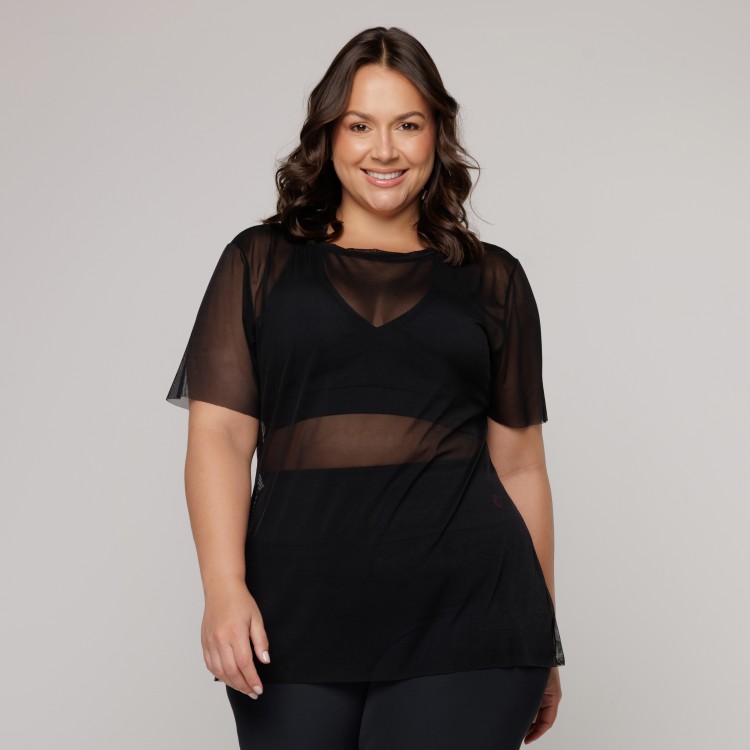 Blusa de Tule Preta