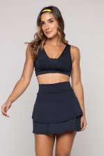 Short Saia Duplo Preto