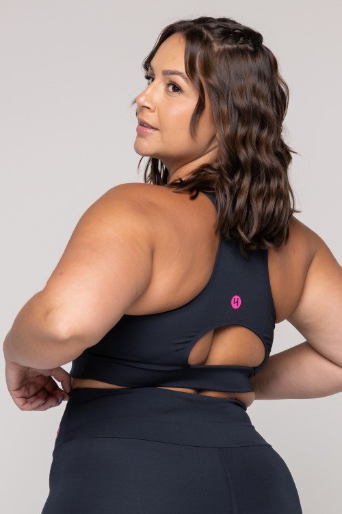 TOP FITNESS NADADOR COM BOJO REMOVÍVEL PRETO