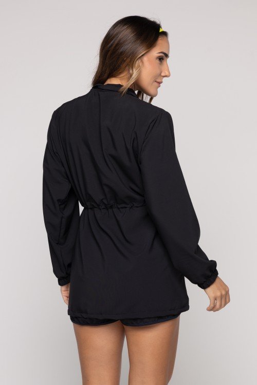 Parka Corta Vento Preto