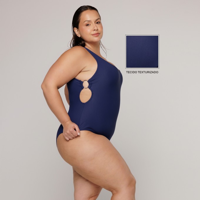 Body Maiô Argola Lateral  Azul Marinho