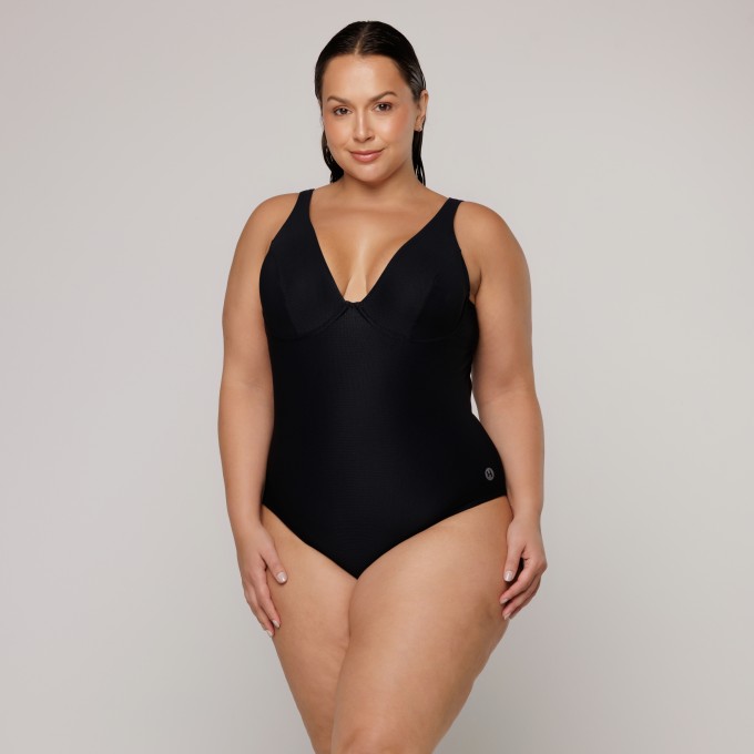 Body Maiô Cortinão com Aro Preto
