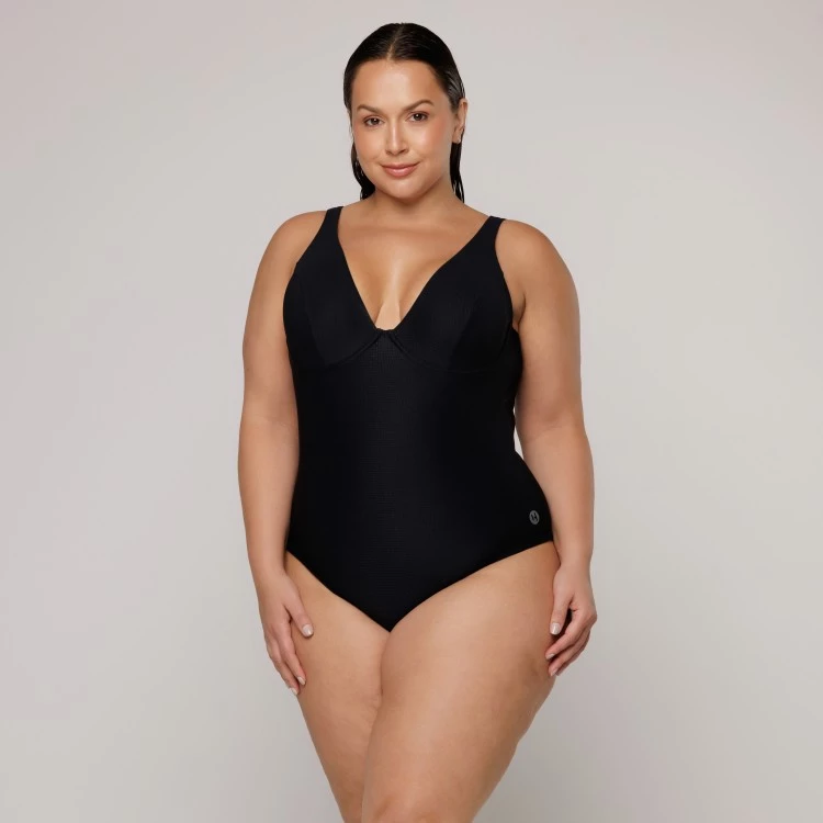 Body Maiô Cortinão com Aro Preto