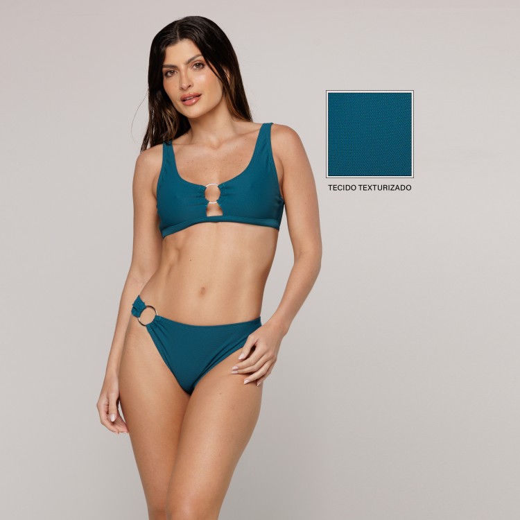 Calcinha Biquini Argola Verde Musgo