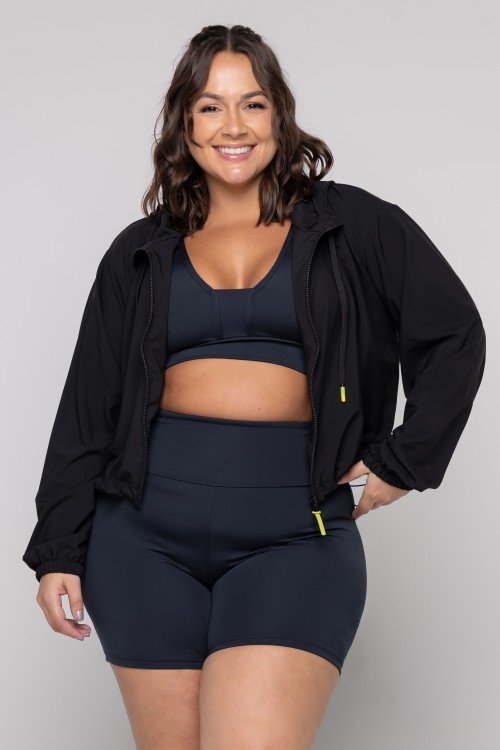 Casaco Corta Vento Preto