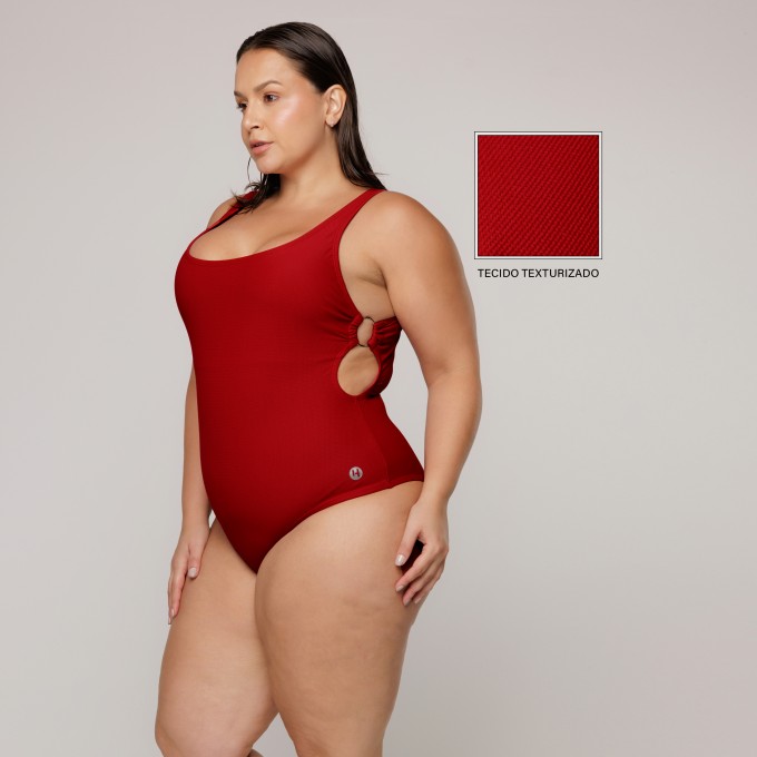 Body Maiô Argola Lateral Rubro