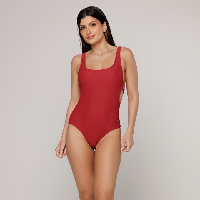 Body Maiô Argola Lateral Rubro