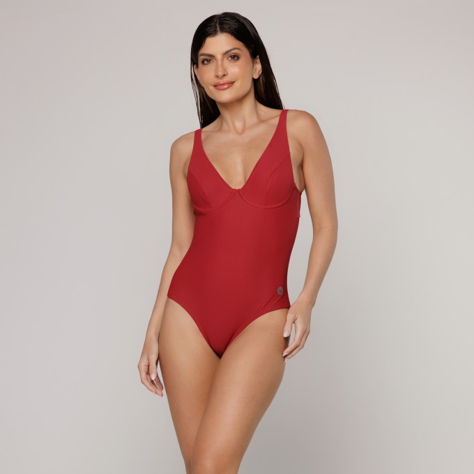 Body Maiô Cortinão com Aro Rubro