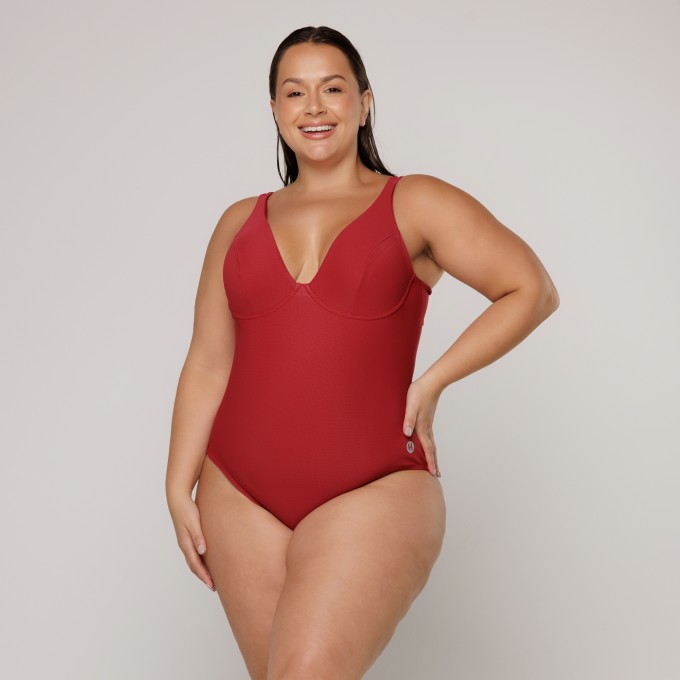Body Maiô Cortinão com Aro Rubro