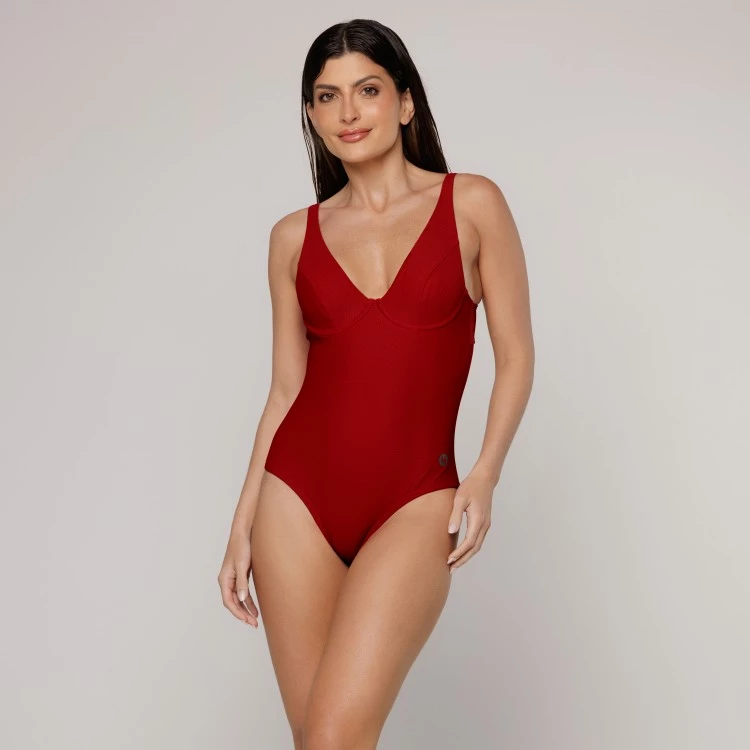 Body Maiô Cortinão com Aro Rubro